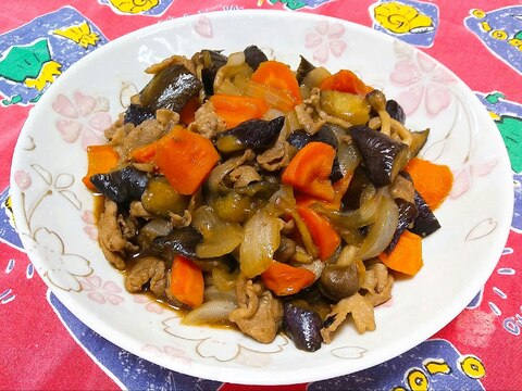 グルメのタレで♪豚肉と茄子炒め物